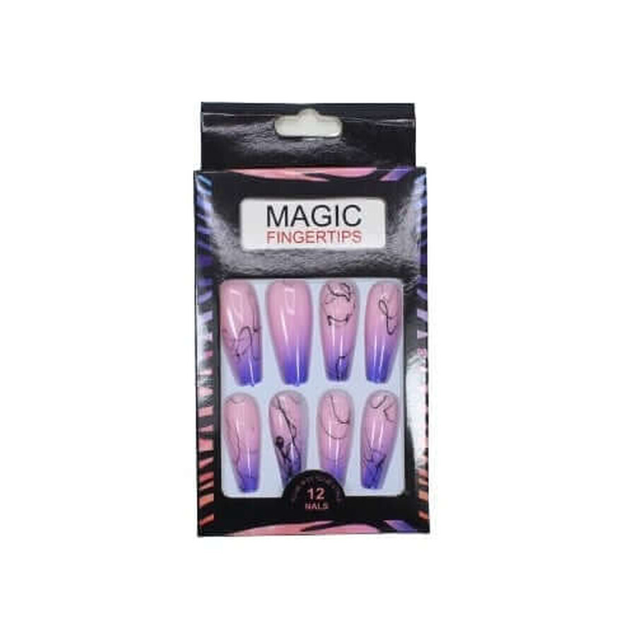 Set 12 Unghii False cu Aspect natural, Magic Fingertips, 01