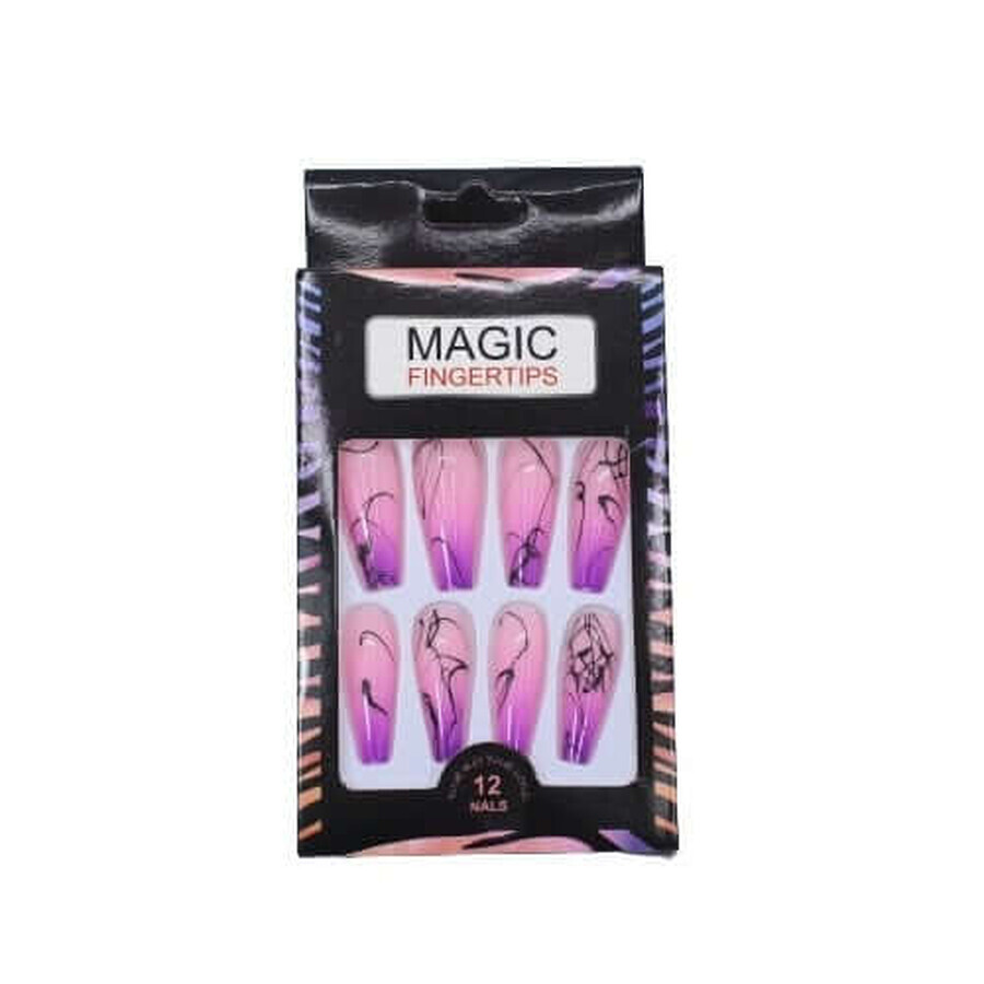 Set 12 Unghii False cu Aspect natural, Magic Fingertips, 02