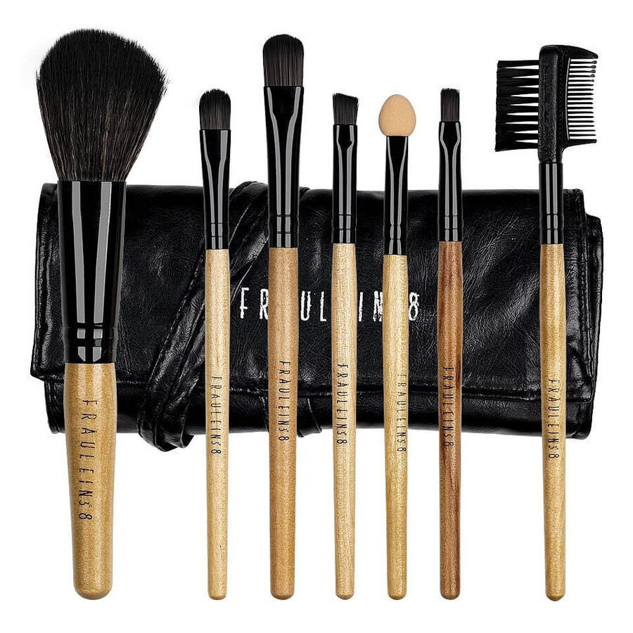 Set van 7 Fraulein Germany make-up kwasten + opbergetui