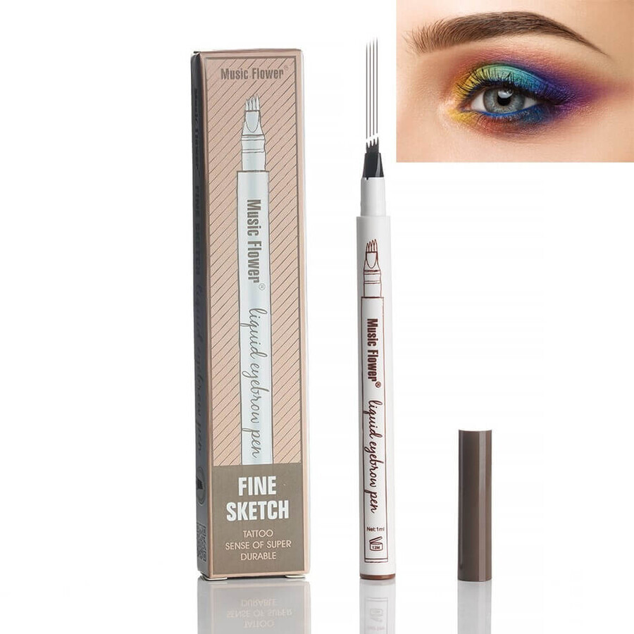 Crayon à sourcils Effet microblading Music Flower Flower Eyebrow Chestnut