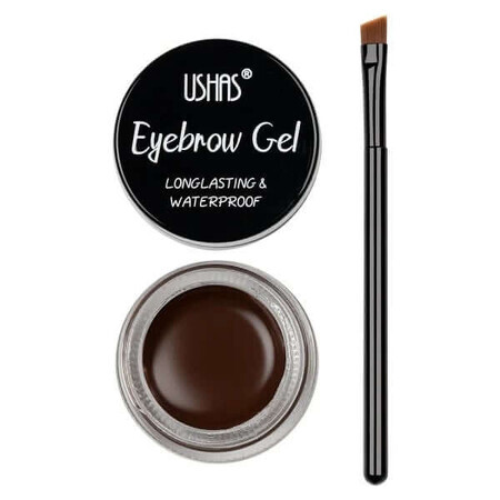 Gel sprancene Ushas Waterproof Eyebrow Gel, 02 Dark Brown