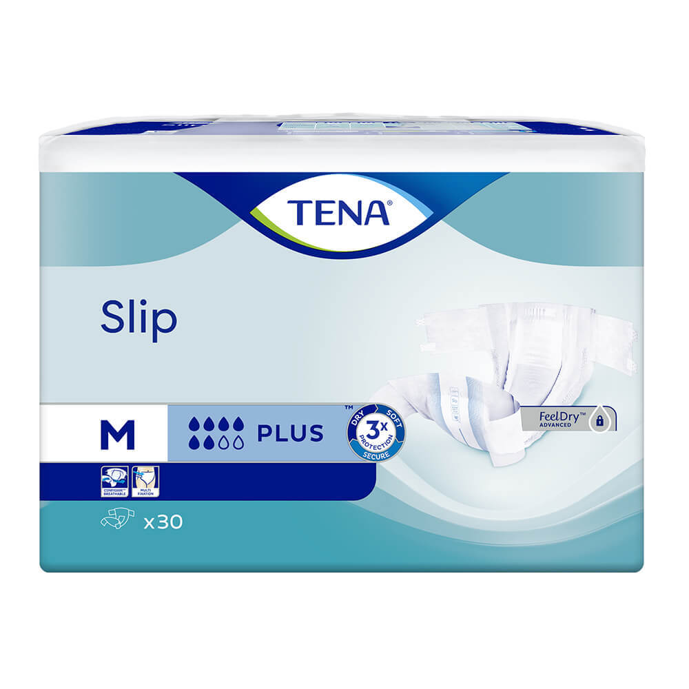 Scutece adulti Slip Plus M, 30 bucati, Tena