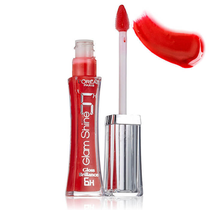 Luciu de buze / gloss buze Loreal Glam Shine, Nuanta 505 Absolutely Red