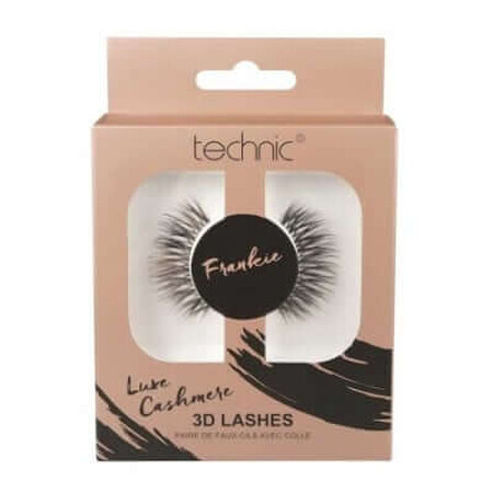 Gene false, Technic, Luxe Cashmere 3D Lashes, Frankie, Adeziv inclus