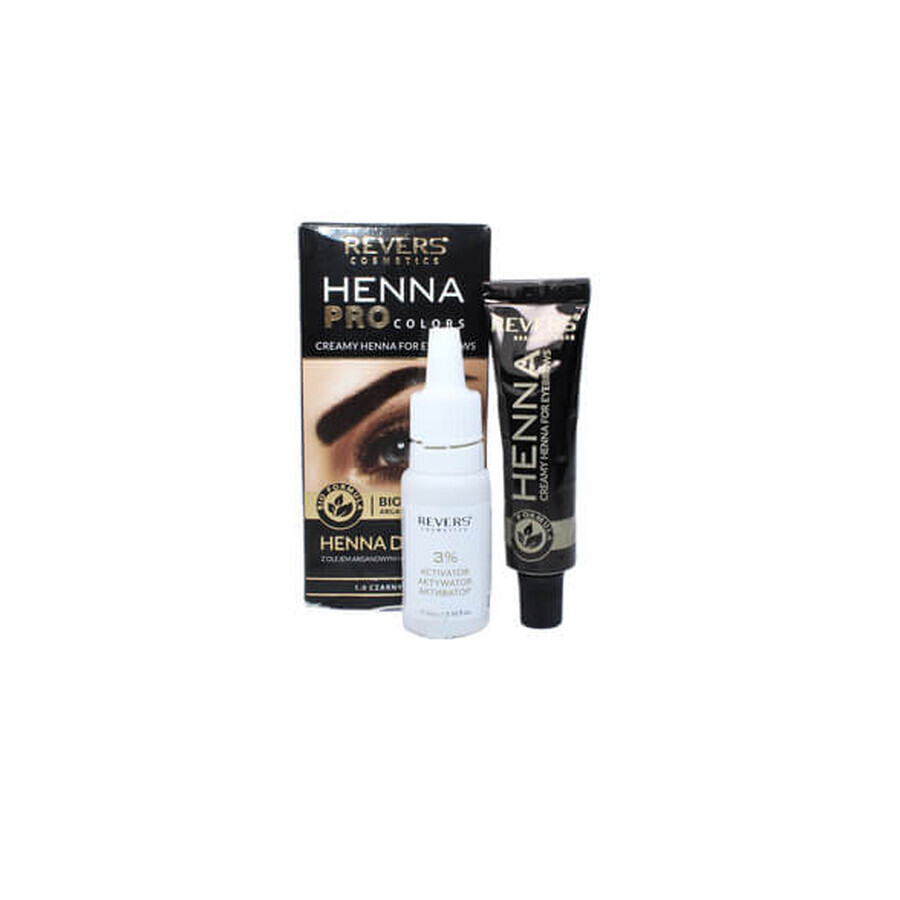 Vernice all'henné, Revers Cosmetics, Colori Henné Pro, Nero