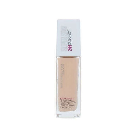 Fond de ten, Maybelline, Super Stay 24H Full Coverage, 02 Naked Ivory, 30 ml