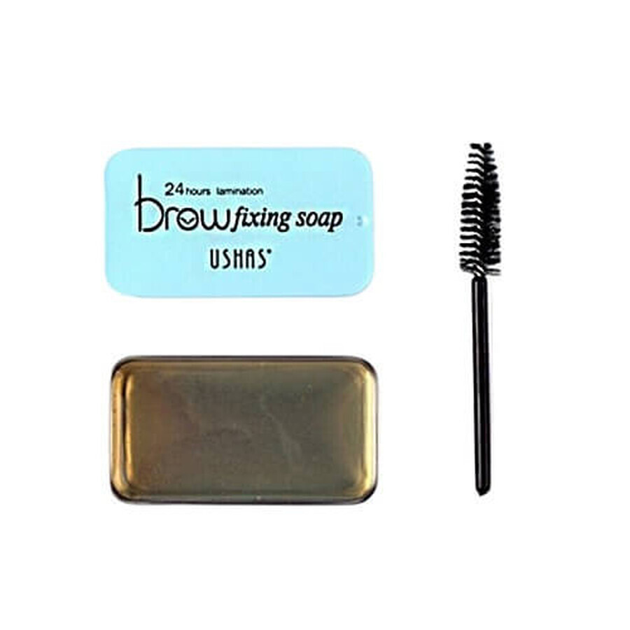 Sapun stilizare sprancene, Ushas, Brow Fixing Soap 24h, Pensula inclusa