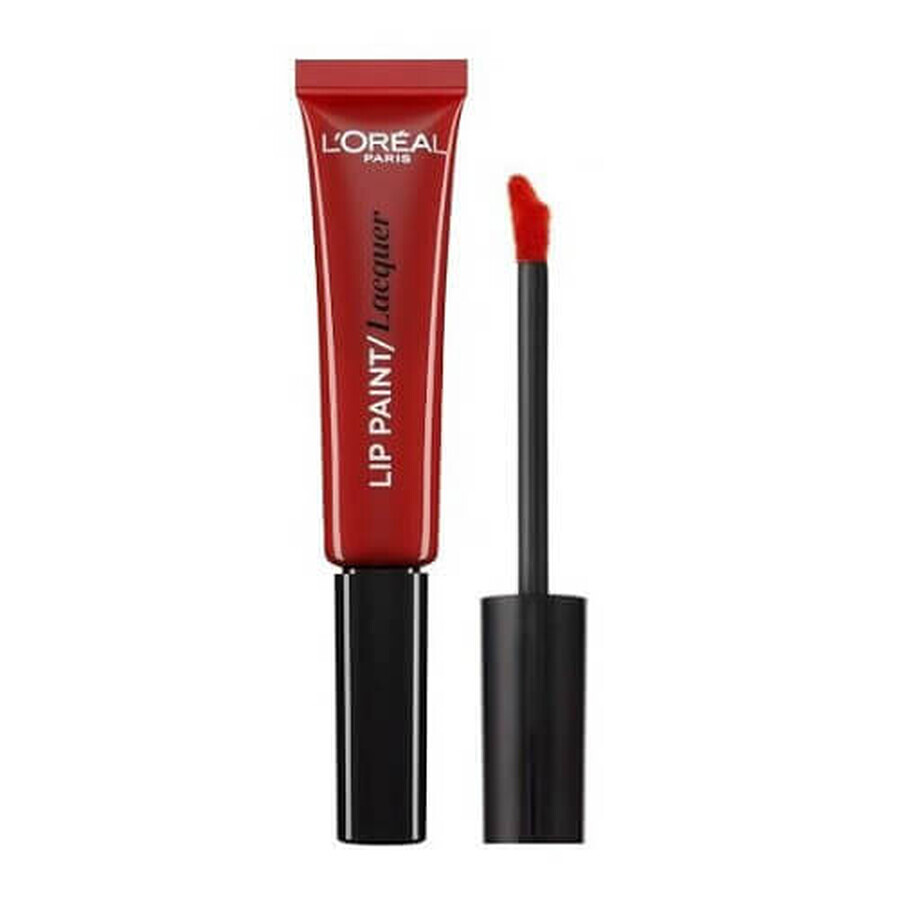 Ruj de buze lichid, Loreal, Lip Paint Lacquer, 105 Red Fiction