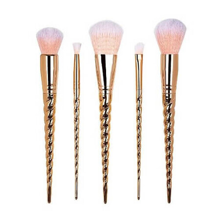 Set 5 pensule machiaj, Makeup, Unicorn, Rose Gold