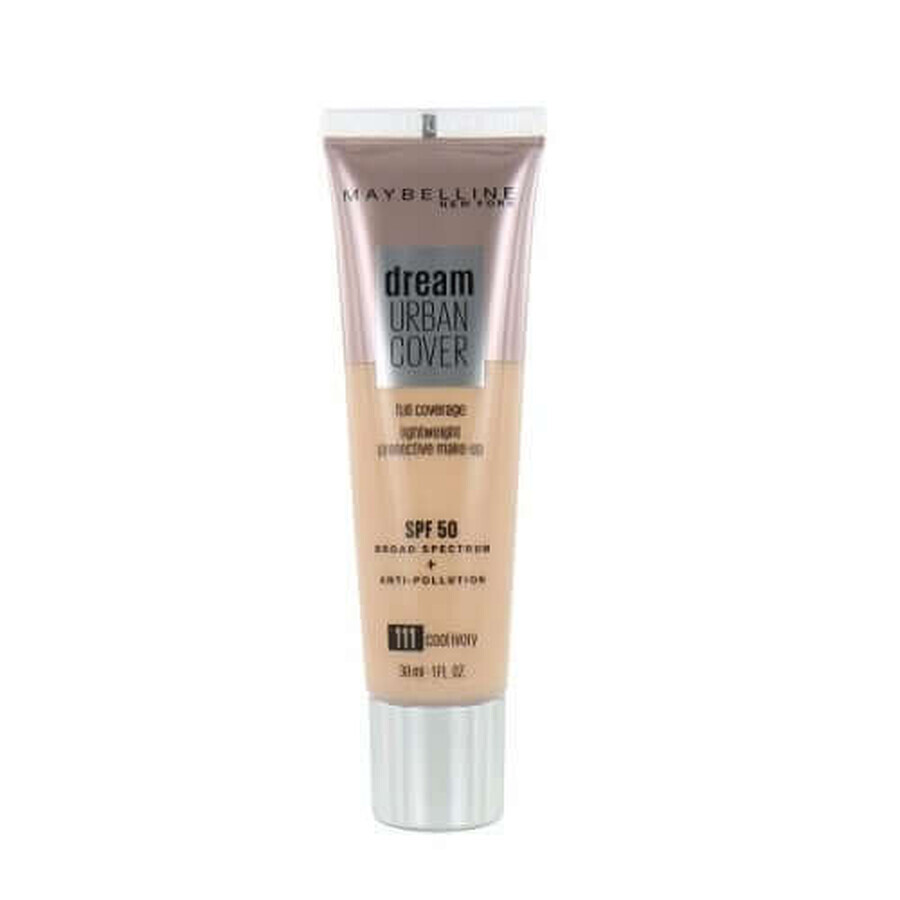 Fond de ten, Maybelline, Dream Urban Cover SPF50, 111 Cool Ivory, 30 ml