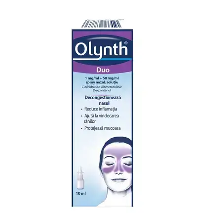 Olynth Duo, 1 mg/ml+50 mg/ml spray nasal, solution, 10 ml, Johnson & Johnson