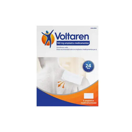 Voltaren 140mg emplastru medicamentos, 5 bucati, Haleon