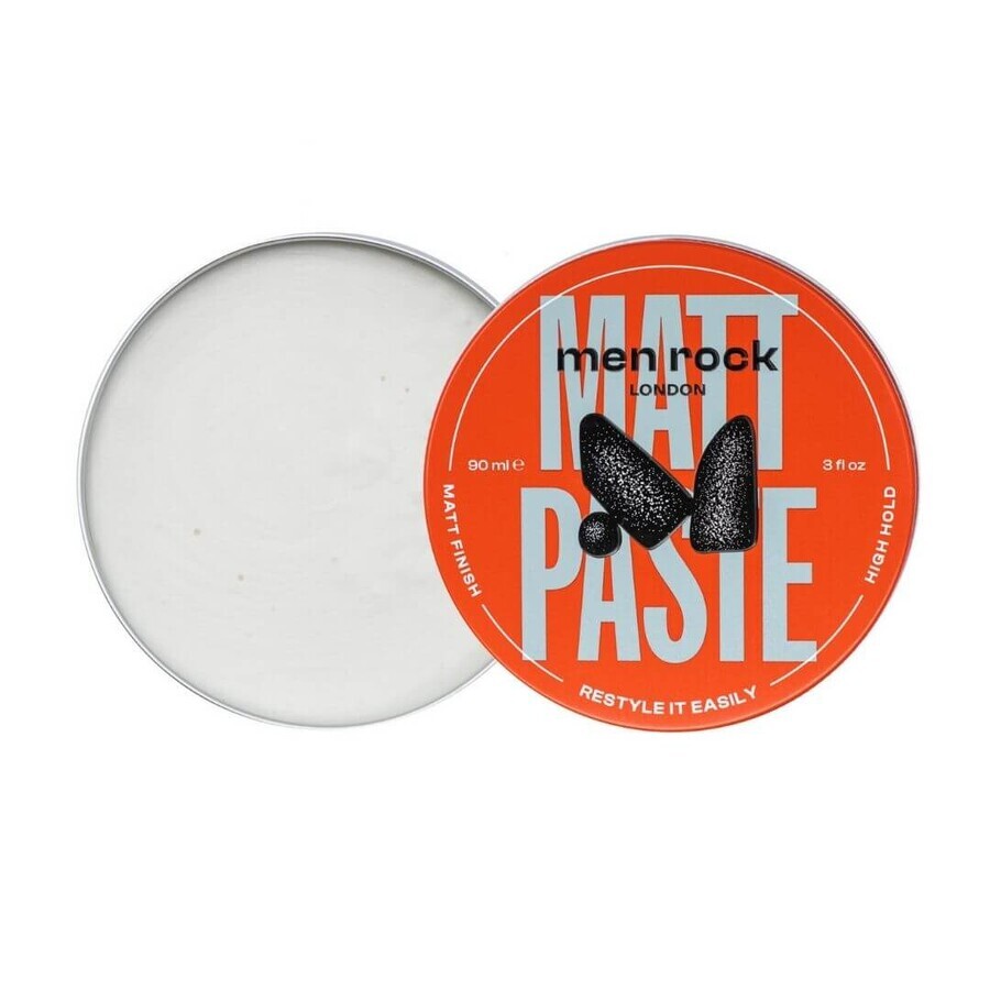 MenRock Hight Hold Matte Wax Paste pentru bărbați, 90ml