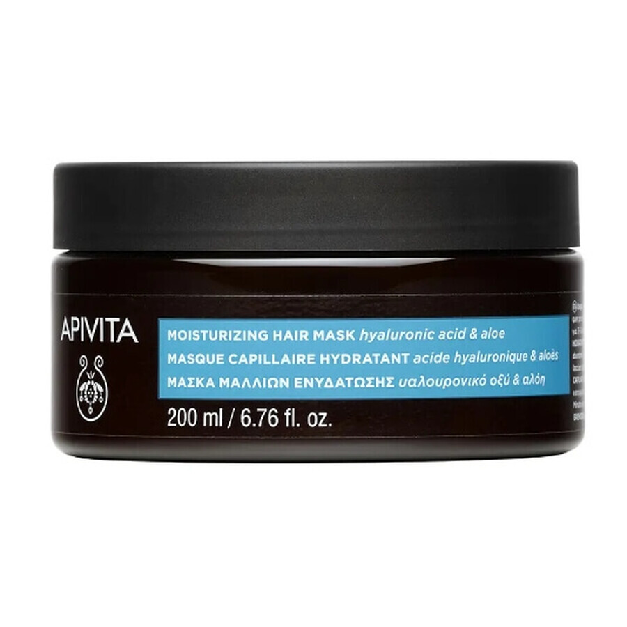 Apivita Hydration, Mascarilla capilar hidratante, 200 ml