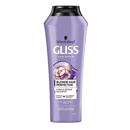 Gliss Blonde Hair Perfector Shampoo for Blonde Wax, 250ml