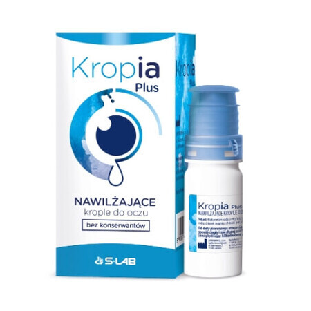 Kropia Plus Picături oculare lubrifiante fără conservanți, 10 ml - Durată lungă de viață!