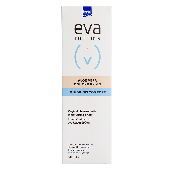 Solutie de curatare vaginala cu efect hidratant Eva Intima Aloe Vera Douche pH 4.2, 147 ml, Intermed Frumusete si ingrijire