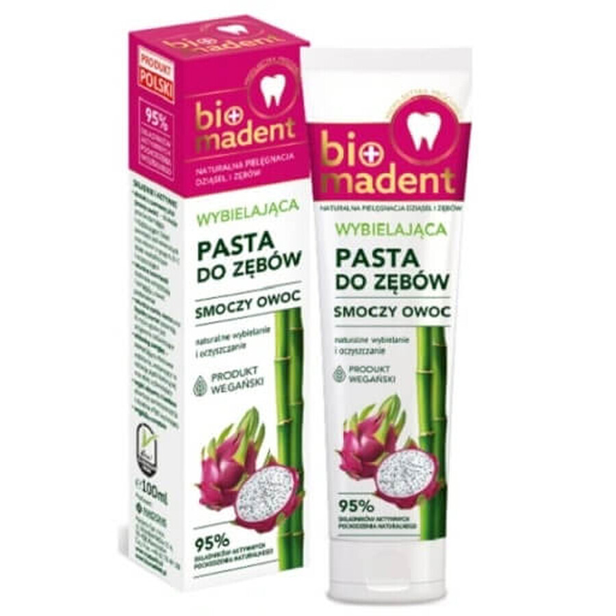 Bio Madent, Pastă de dinți de albire cu fructe de dragon, 100 ml