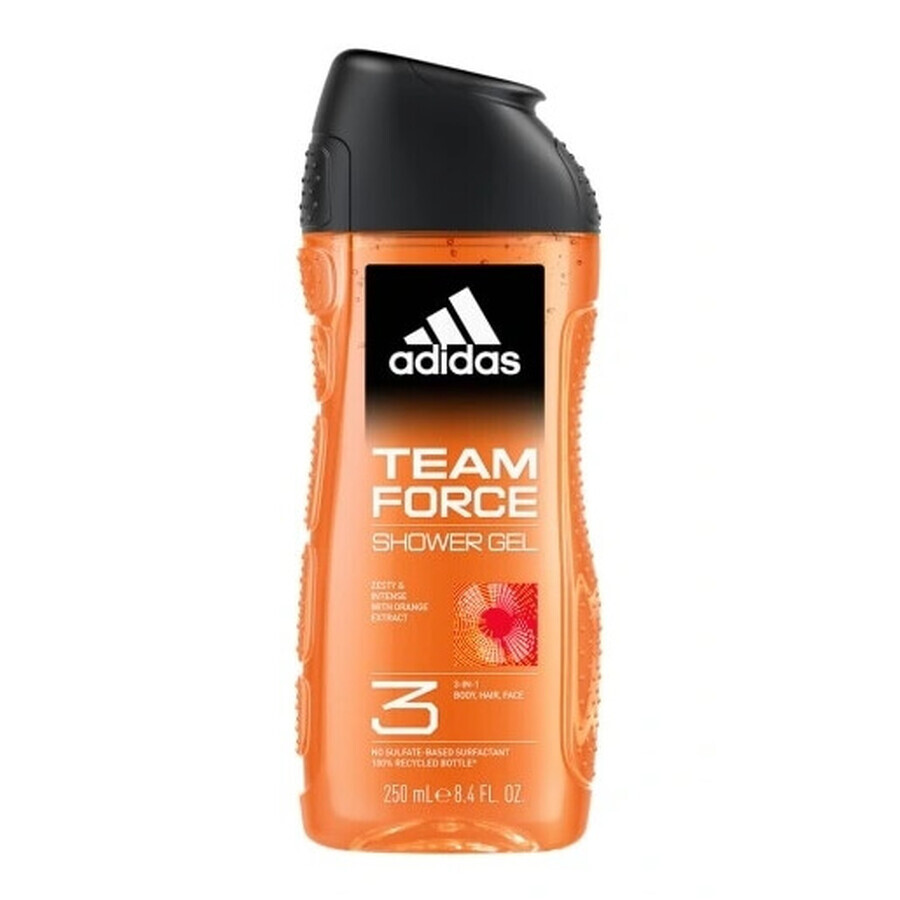 Adidas Team Force el duș pentru bărbați, 250ml