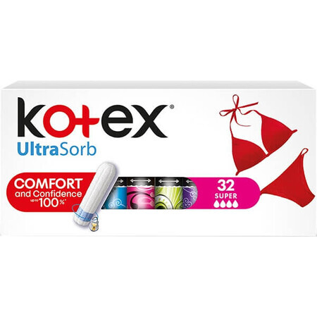 Super UltraSorb pads, 32 pieces, Kotex