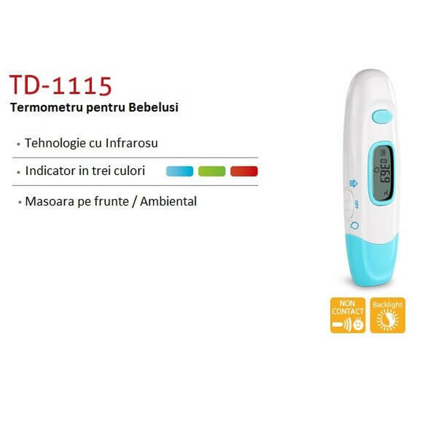 Termometru pentru frunte cu infrarosu TD-1115, Clever