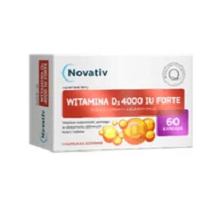 Novativ Vitamina D3 4000 UI Forte, 60 capsule