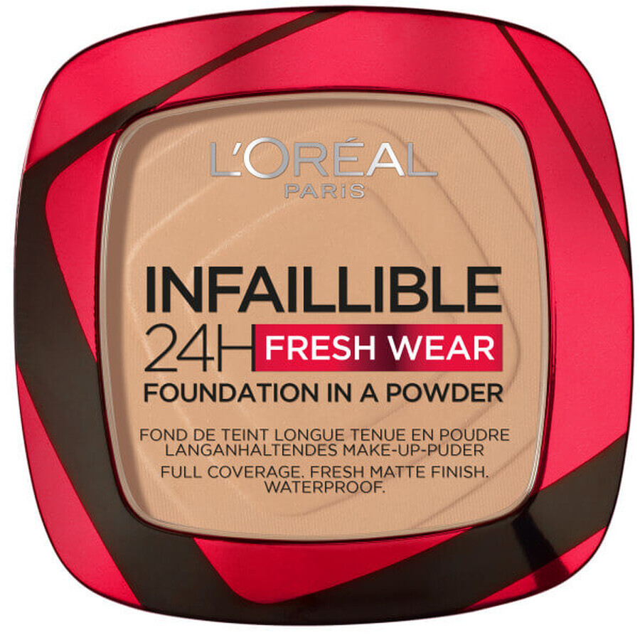 L Oreal Paris Infaillible 24H Fresh Wear Foundation In A Powder Fond de ten matifiant 140 Golden Beige, 9g