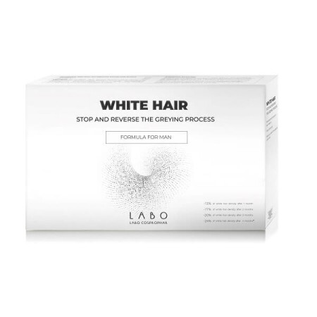 Tratament împotriva încărunţirii părului pentru barbati White Hair, 40 fiole, Labo