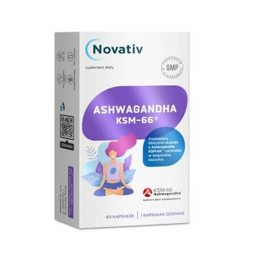 Novativ Ashwagandha KSM-66, 60 capsule