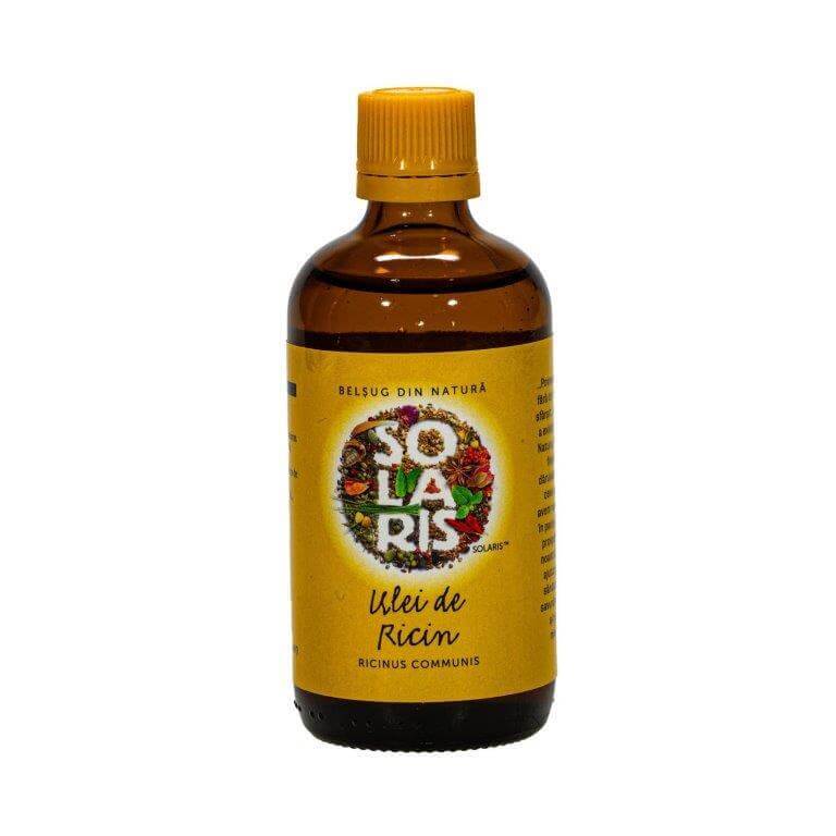 cum se aplica uleiul de ricin pe par Ulei de ricin, 100 ml, Solaris