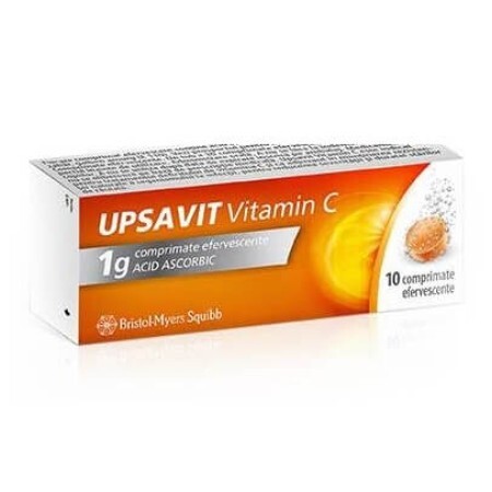 Upsavit Vitamina C, 10 comprimate, Upsa