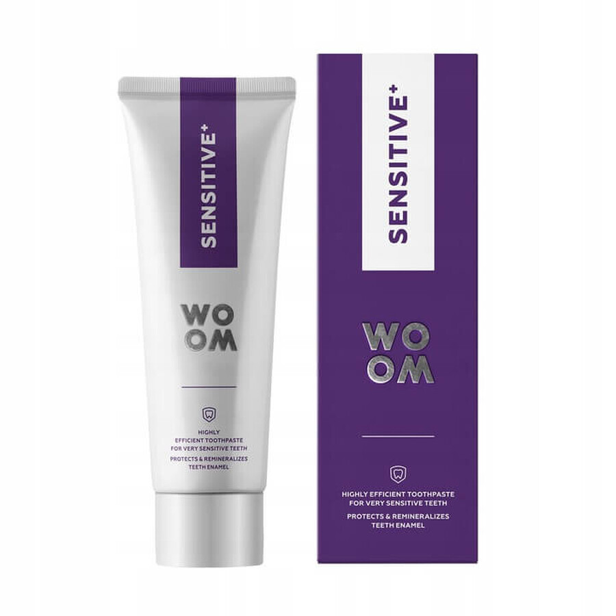 Woom Sensitive+ Dentifricio delicato per denti sensibili, 75ml