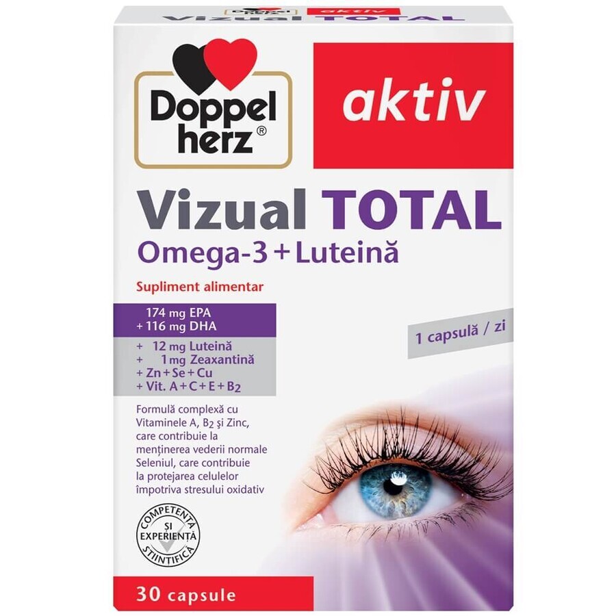 Aktiv Vizual Total Oméga-3 + Lutéine, 30 gélules, Doppelherz