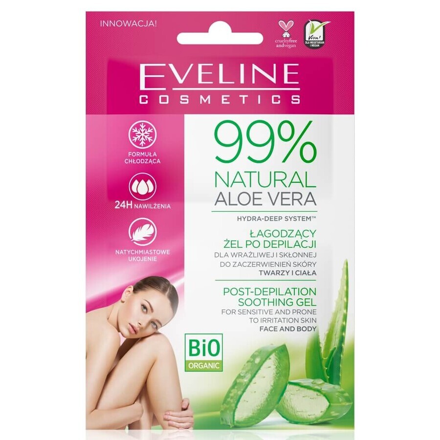 Eveline Cosmetics 99% Natuurlijke Aloë Vera na epileren, 2x5ml