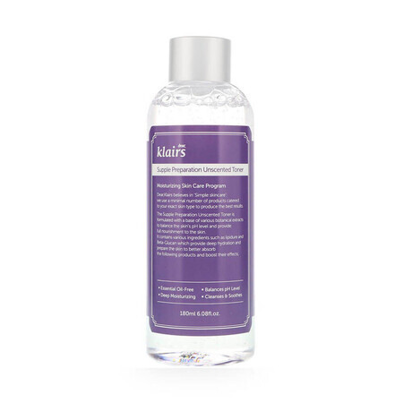 Klairs Supple Preparation Unscented Moisturizing Face Toner, 180ml