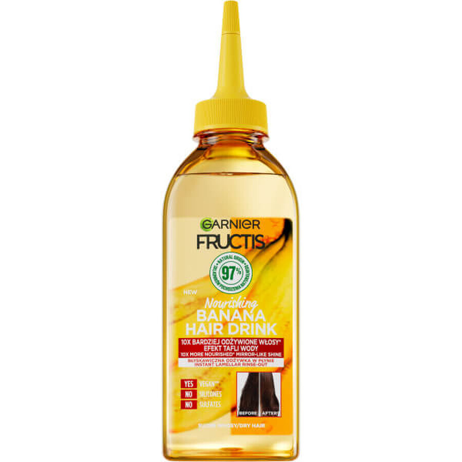 Garnier Fructis Hair Drink Banana Lamellar Conditioner pentru păr uscat, 200ml