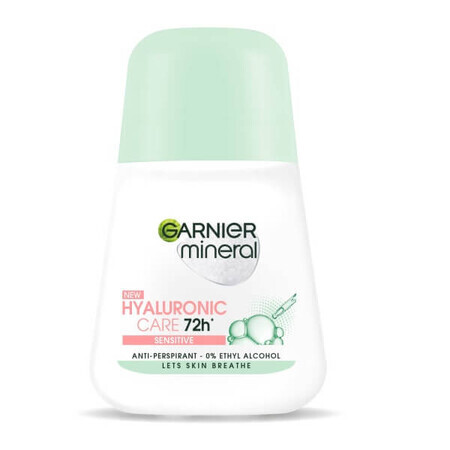 Garnier Mineral Cuidado Hialurónico Antitranspirante Roll-on, 50ml