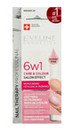 Eveline, 6w1 Care amp; Colour Shimmer Pink , Balsam de unghii, 5 ml