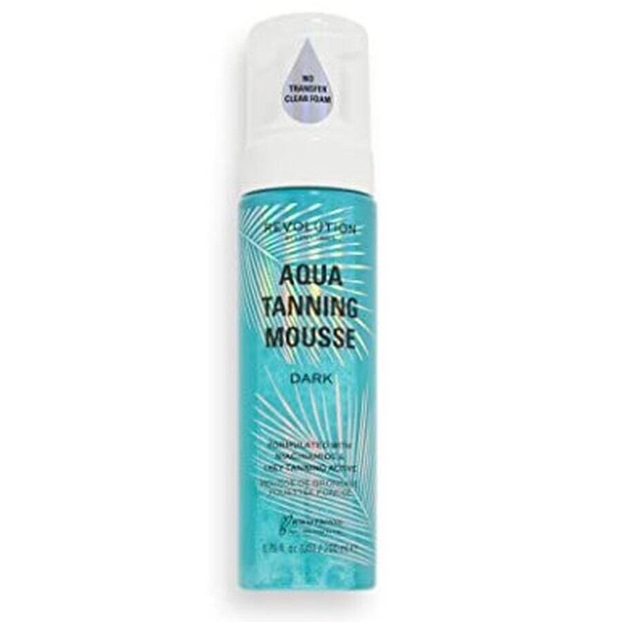 Revolution, Aqua Tanning Mousse, spumă bronzantă, închisă la culoare, 200ml