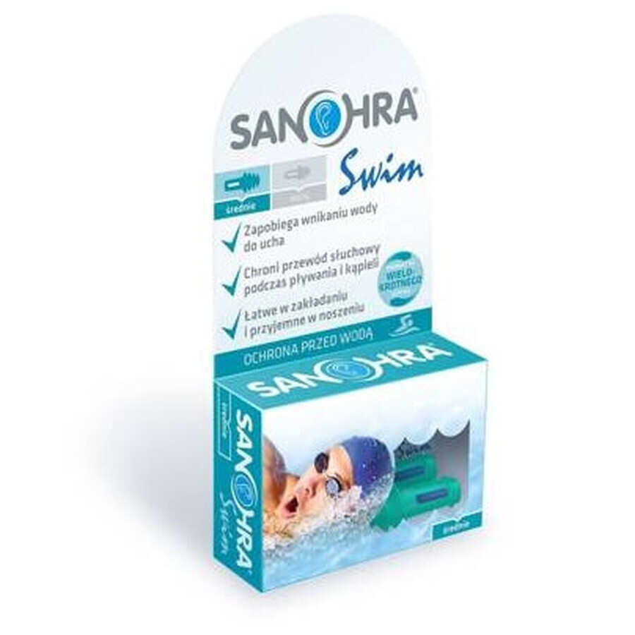 Sanohra Swim Protecție pentru urechi pentru adulți, 1 pereche