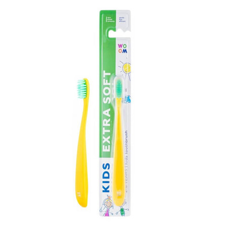 Woom Kids Cepillo de dientes extra suave para niños de 2 a 6 años