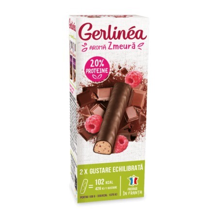 Batoane cu ciocolata si zmeura, 62 g, Gerlinea
