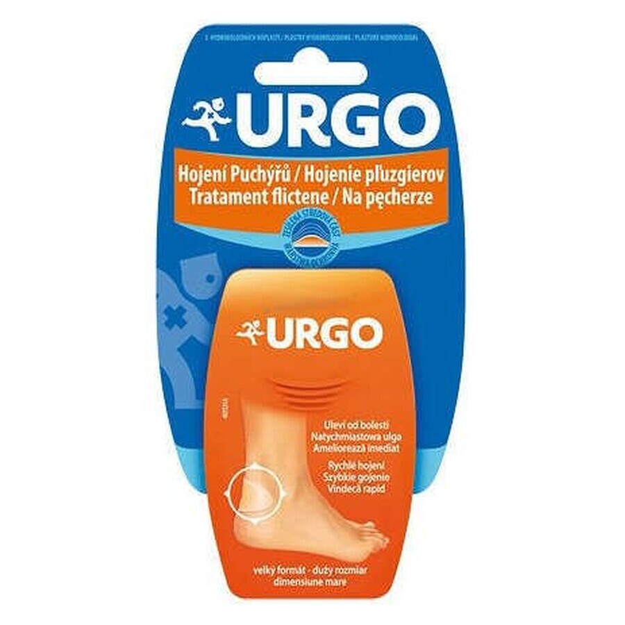 Urgo, sur un poussoir, grand format, 5 patchs - Longue durée de conservation !