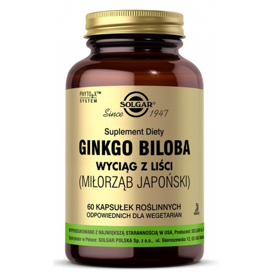 Solgar Ginkgo Biloba miorzb japonica 60 capsule