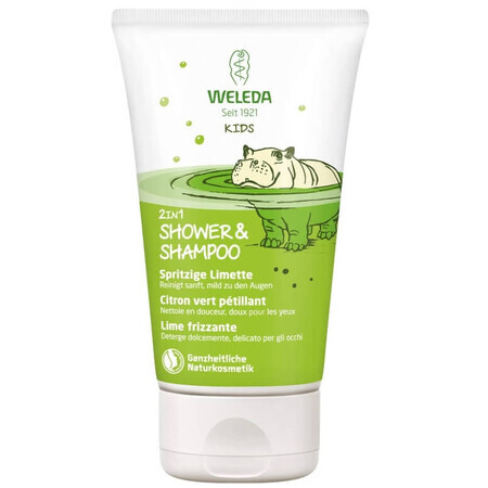 Weleda Kids 2in1, Shampoo en douchegel voor kinderen, limoen, 150 ml