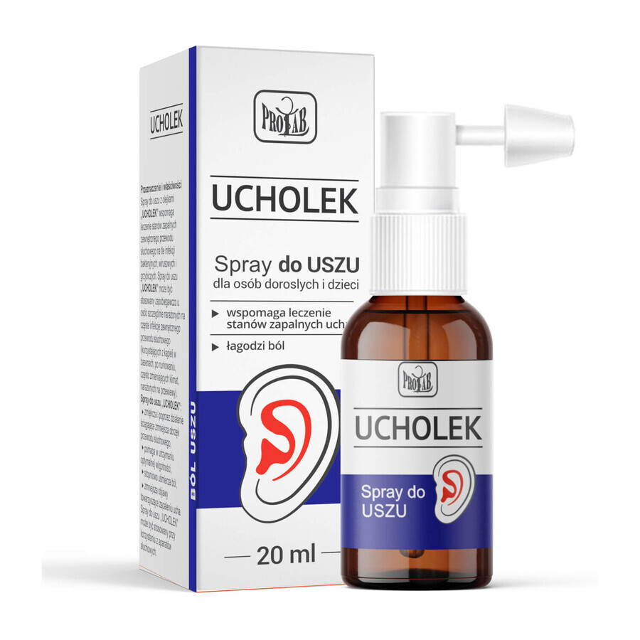 Ucholek, Spray pentru urechi, 20 ml - Durată lungă de viață!