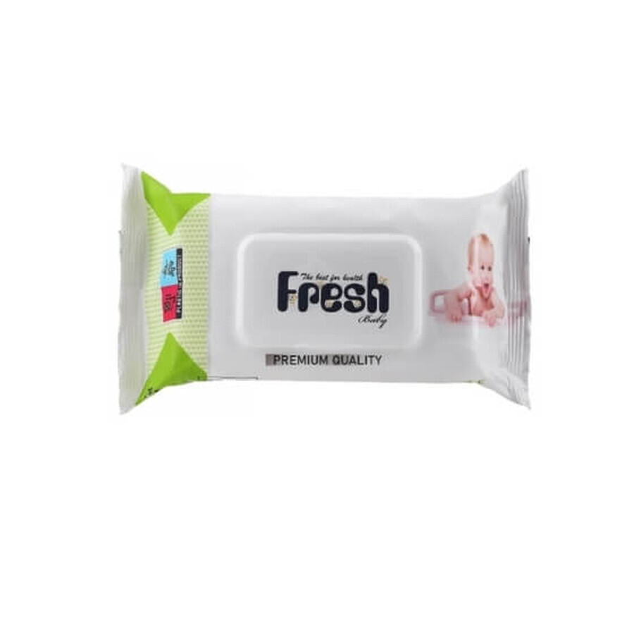 Fresh Baby, toallitas húmedas con clip, verde, 72 uds.