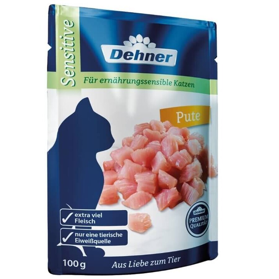 Dehner. Adulto, Comida para gatos, pavo, 100g