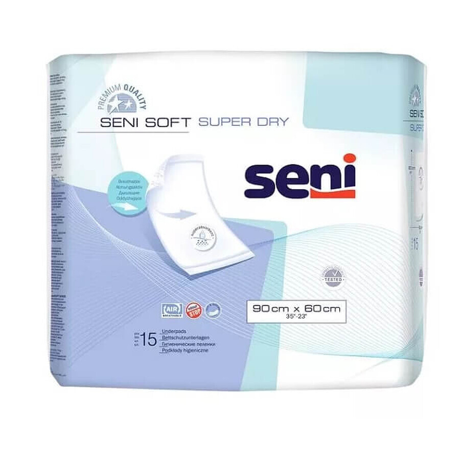 Seni Soft Super Dry underpads 90 x 60 15 buc