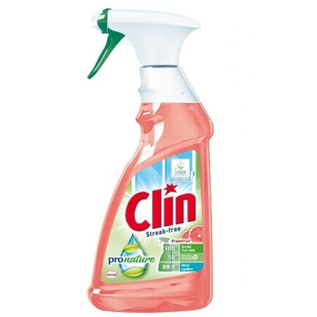 Clin, Pro Nature Detergent pentru geamuri cu grepfrut, 500 ml